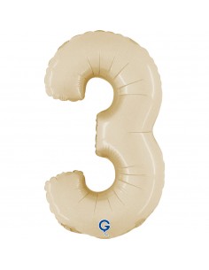 NUMERO MYLAR MEDIO SATIN CREAM 3 CM. 35