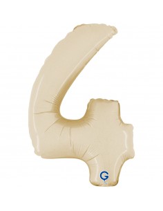 NUMERO MYLAR MEDIO SATIN CREAM 4 CM. 35 - L'Officina delle feste