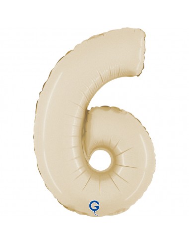 NUMERO MYLAR MEDIO SATIN CREAM 6 CM. 35