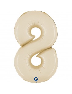 NUMERO MYLAR MEDIO SATIN CREAM 8 CM. 35 - L'Officina delle feste