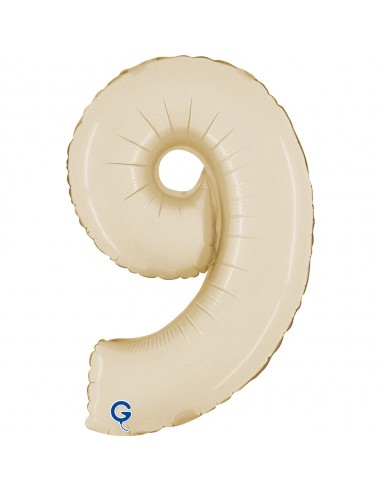 NUMERO MYLAR MEDIO SATIN CREAM 9 CM. 35 - L'Officina delle feste