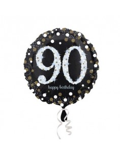 PALLONE 18"  90 HAPPY BIRTHDAY OLOGRAFICO 45CM 1PZ
