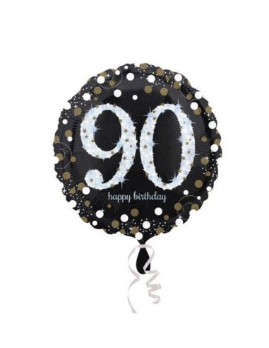 PALLONE 18"  90 HAPPY BIRTHDAY OLOGRAFICO 45CM 1PZ