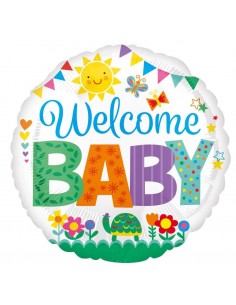 PALLONE MYLAR 18"  WELCOME BABY  45CM