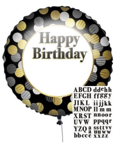 PALLONE MYLAR 18" HAPPY BIRTHDAY...