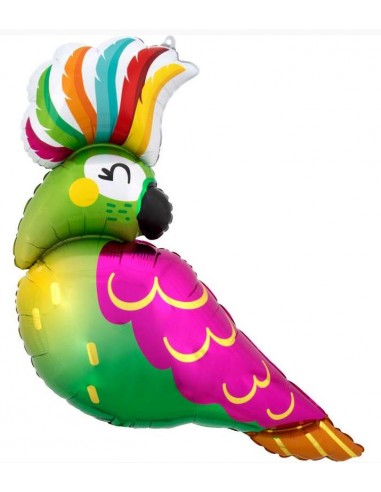 PALLONE MYLAR 30" PAPPAGALLO TROPICALE 76CM - L'Officina delle