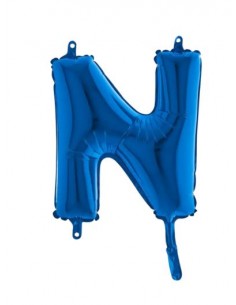 PALLONE LETTERA MINI "N" BLU CM.18 - L'Officina delle feste