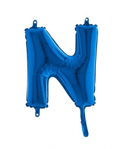 PALLONE LETTERA MINI "N" BLU CM.18 - L'Officina delle feste