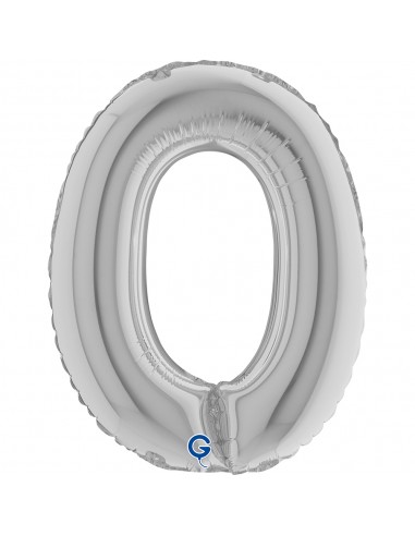 PALLONE MYLAR LETTERA " O " ARGENTO CM.35