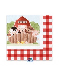 16 TOVAGLIOLI 33X33CM  LITTLE FARM