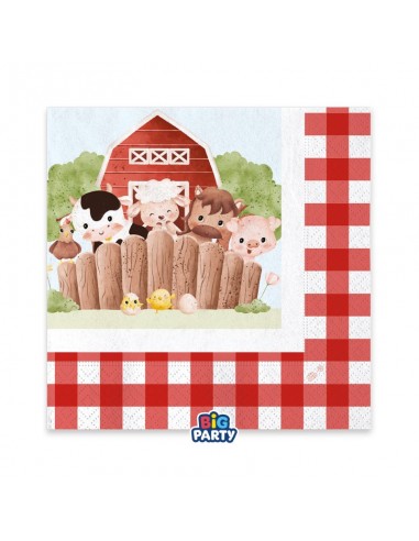16 TOVAGLIOLI 33X33CM  LITTLE FARM