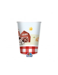 6 BICCHIERI CARTA 250CC LITTLE FARM