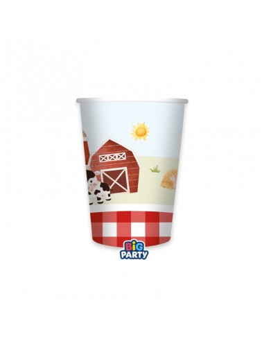 6 BICCHIERI CARTA 250CC LITTLE FARM