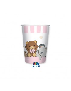 6 BICCHIERI CARTA 250CC TEDDY FRIENDS BY THUN ROSA