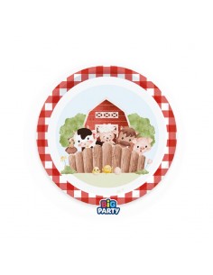 6 PIATTI CARTA 18CM LITTLE FARM