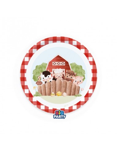 6 PIATTI CARTA 18CM LITTLE FARM