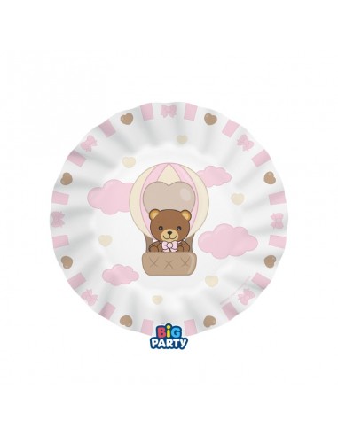 6 PIATTI CARTA 20CM TEDDY FRIENDS BY THUN ROSA