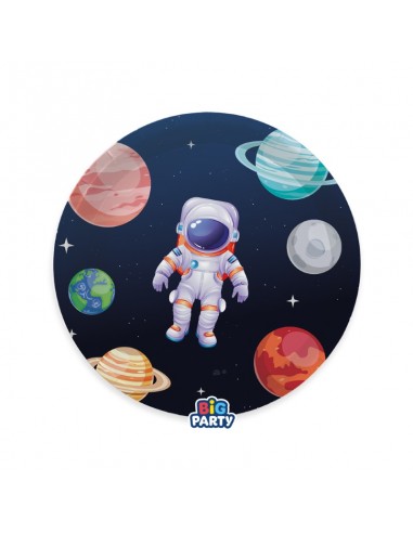 6 PIATTI CARTA 22CM UNIVERSO SPAZIO
