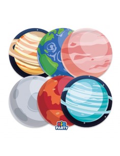6 PIATTI CARTA MIX 18CM UNIVERSO SPAZIO