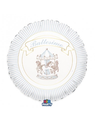 PALLONE MYLAR 18" 45CM BATTESIMO CARILLON...