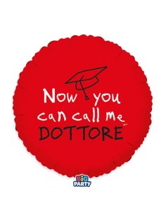 PALLONE MYLAR 18" LAUREA NOW YOU CALL ME DOTTORE 45CM