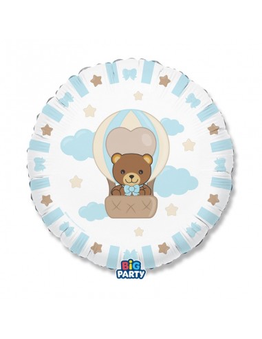 PALLONE MYLAR 18" TEDDY FRIENDS BY THUN CELESTE...