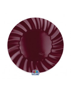 6 PIATTI CARTA 25CM WAVY BORGOGNA
