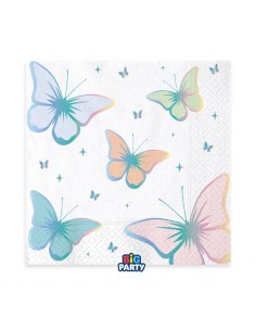 16 TOVAGLIOLI 33X33CM  BUTTERFLY