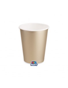 6 BICCHIERI 250CC WAVY CHAMPAGNE SATIN