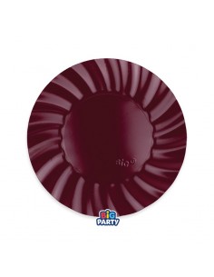 6 PIATTI CARTA 20CM WAVY BORGOGNA