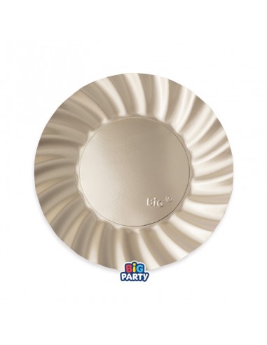 6 PIATTO CARTA  Ø 20CM WAVY CHAMPAGNE SATIN