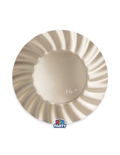 6 PIATTO CARTA  Ø 25CM WAVY CHAMPAGNE SATIN