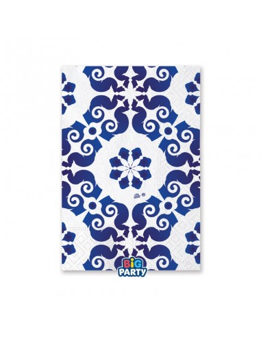 16 TOVAGLIOLI 33X33CM  BLUE COTTAGE
