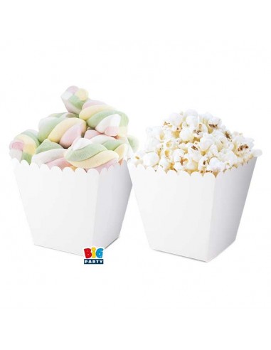 6 SWEET PARTY BOX BIANCO 6,5X8X6,5CM