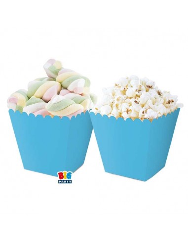 6 SWEET PARTY BOX CELESTE 6,5X8X6,5CM