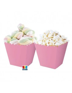 6 SWEET PARTY BOX ROSA 6,5X8X6,5CM