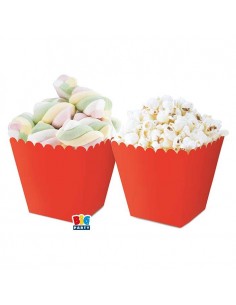 6 SWEET PARTY BOX ROSSO 6,5X8X6,5CM
