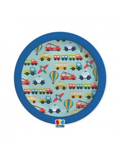 8 PIATTI CARTA 24CM VEICOLI