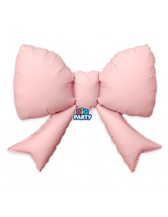 PALLONE MYLAR FIOCCO ROSA PASTELLO 43X55CM - L'Officina delle