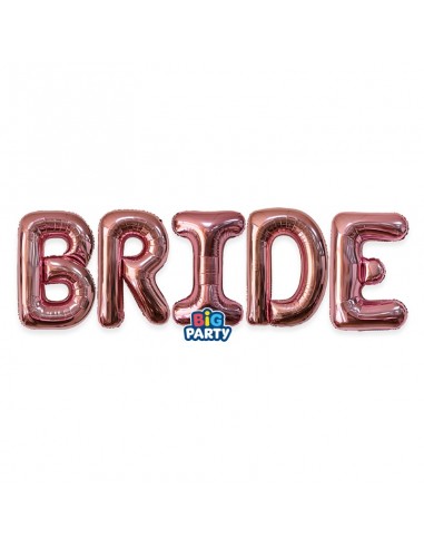 KIT PALLONI MYLAR SCRITTA BRIDE ROSE GOLD...