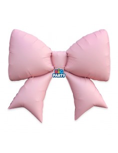 PALLONE MYLAR FIOCCO GRANDE ROSA PASTELLO 98X75CM