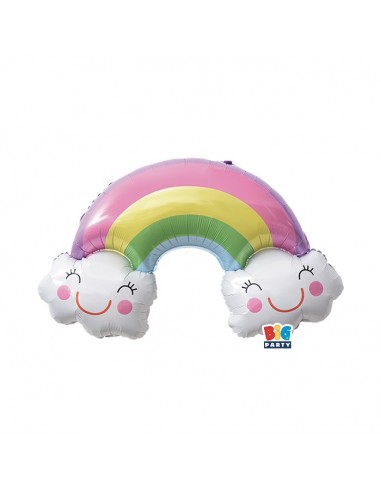 PALLONE MYLAR NUVOLE E ARCOBALENO 80X50CM