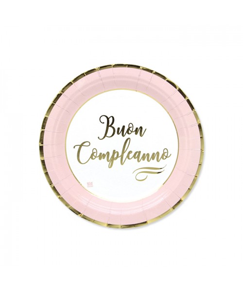 PIATTI BUON COMPL. CHIC ROSA CM.18 PZ.8