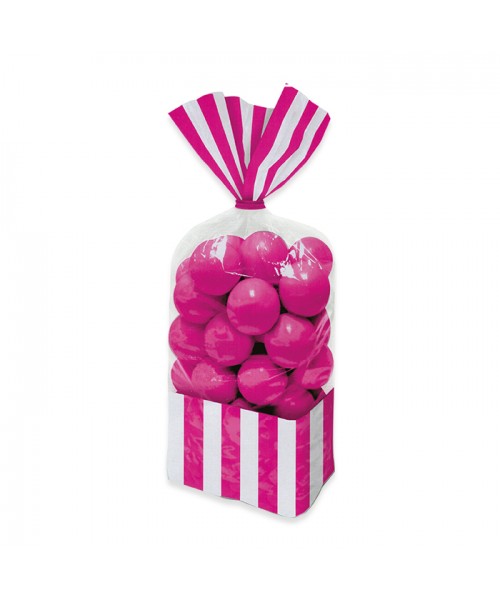 10 SACCHETTINI RETT. STRIPES FUX 25CM 2