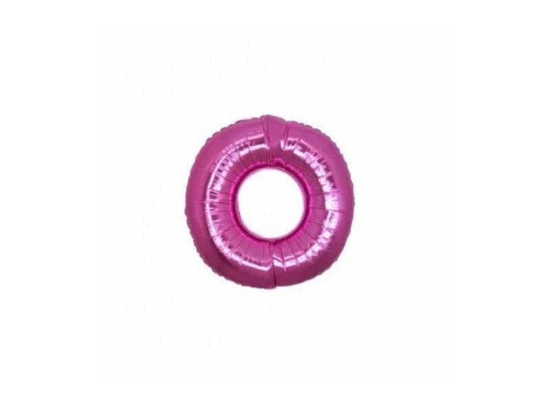 NUMERO MYLAR MINI FUCSIA 0 CM.18