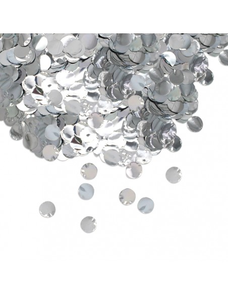 CORIANDOLI FOIL TONDI DIAM. CM. 2 ARGENTO GR.50