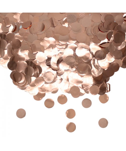 CORIANDOLI FOIL TONDI DIAM. CM. 2 ROSA GOLD METAL GR.50