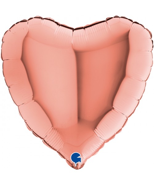 PALLONE CUORE MYLAR 18" ROSA GOLD