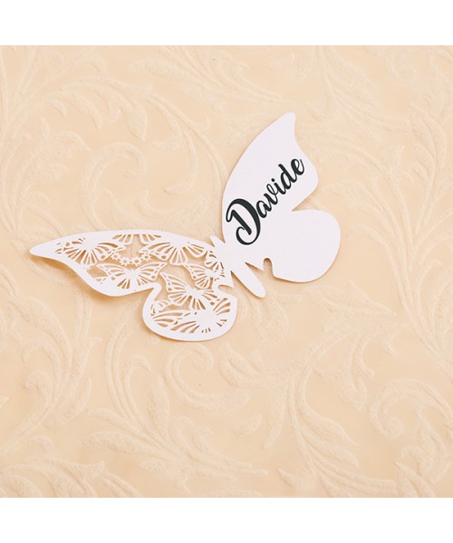 SEGNAPOSTO PERLATI BUTTERFLY 10X7CM 6PZ