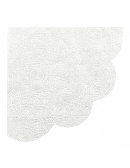 TOVAGLIOLO SMERLO FIORE C/DECORO 16PZ 33X33CM TOVAGLIOLO SMERLO FIORE C/DECORO 16PZ 33X33CM